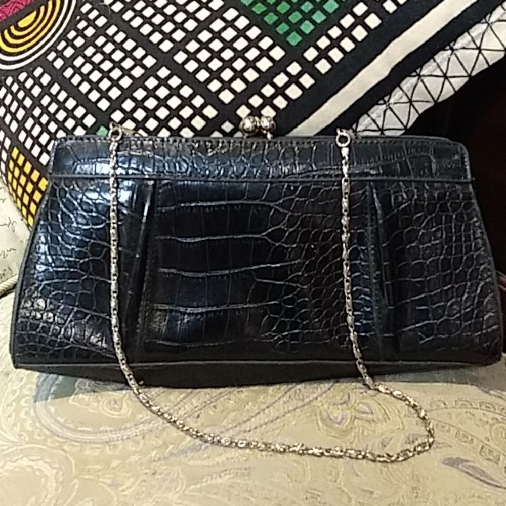 Red fish designs clutch bag